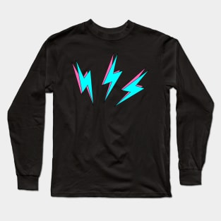 Lightning Bolts (Cyan & Pink) Long Sleeve T-Shirt